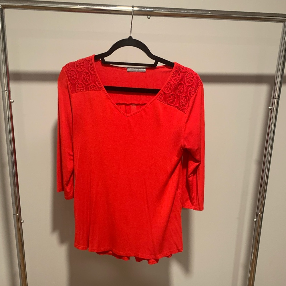 Hansil Lace Detail Knit Top
